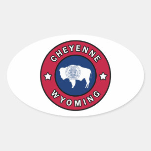 Sticker Ovale Cheyenne Wyoming