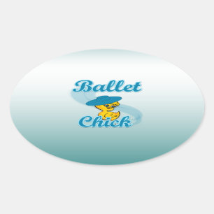 Sticker Ovale Chick de ballet #3