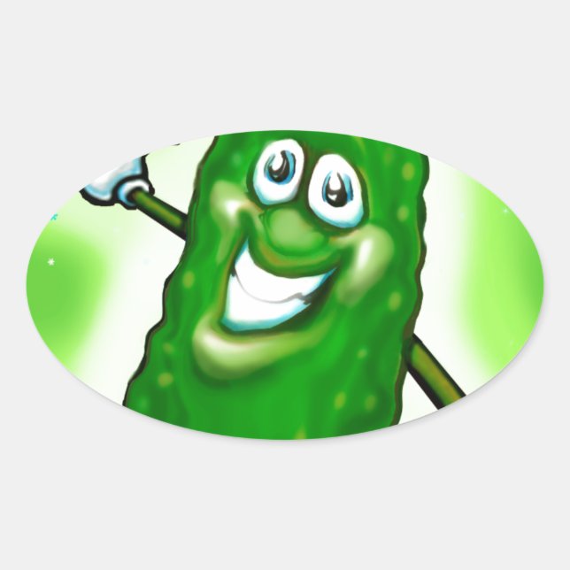 Sticker Ovale Chicket de Noël (Devant)