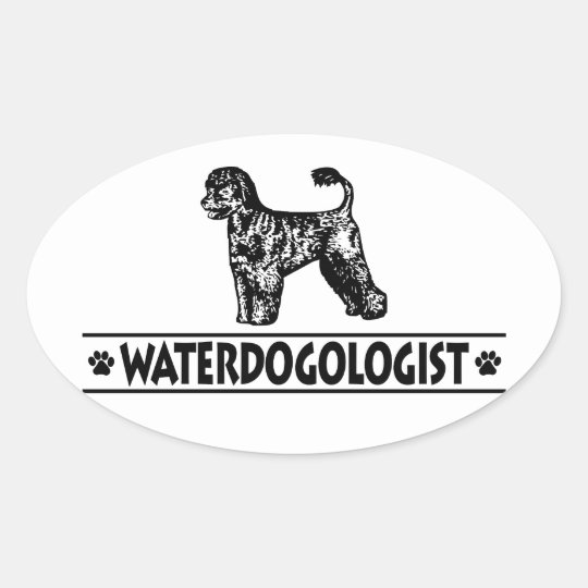 Sticker Ovale Chien D Eau Portugais Humoristique Zazzle Fr