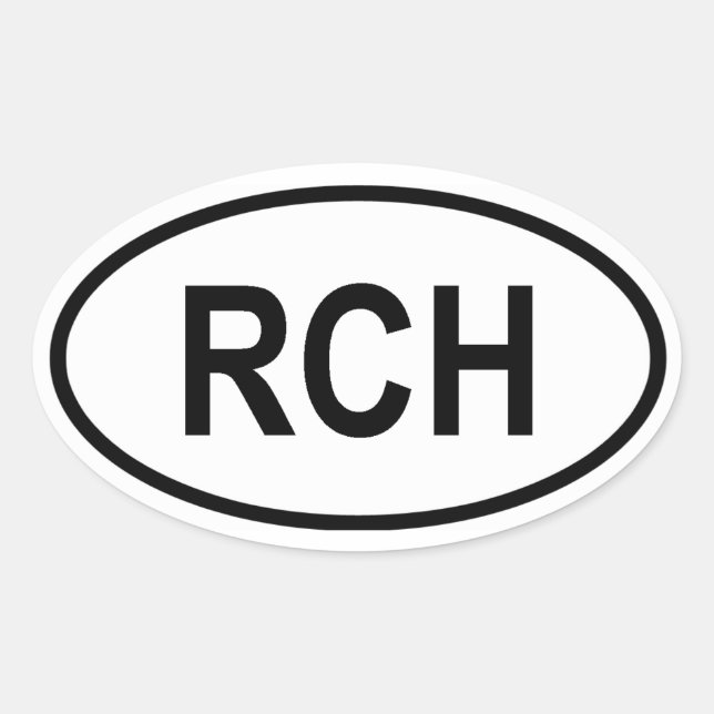 Sticker Ovale Chili "RCH" (Devant)