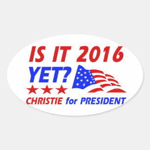Sticker Ovale Chris Christie pour les conceptions de président