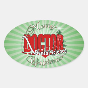 Sticker Ovale CHRISTMAS Dental Science