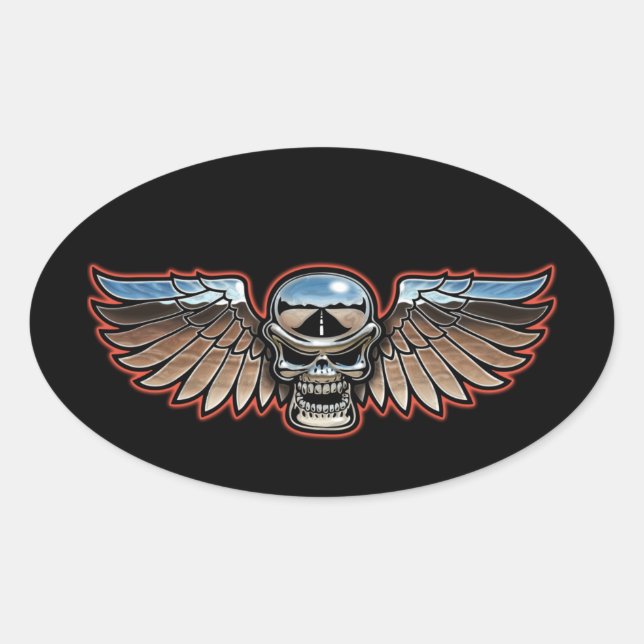 Sticker Ovale Chromeboy Wings (Devant)