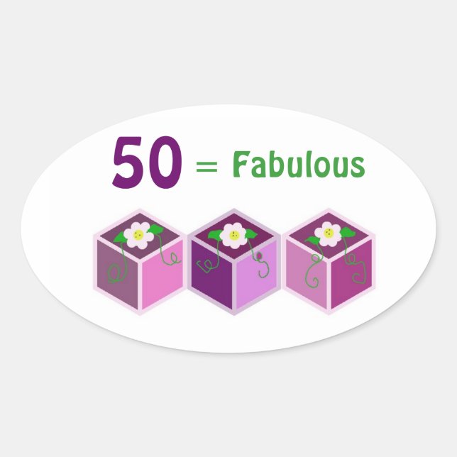 Sticker Ovale Cinquantième anniversaire (Devant)