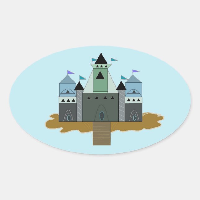 Sticker Ovale Citadelle Forteresse (Devant)