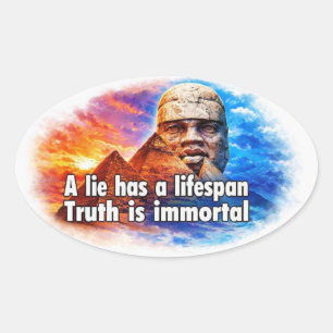 Sticker Ovale citation afrocentrique de grandeur