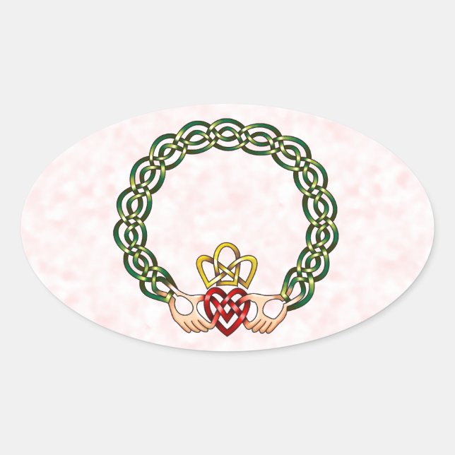Sticker Ovale Claddagh (Devant)