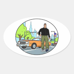 Sticker Ovale Claude - GTA 3