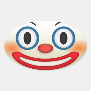 Sticker Ovale Clown fou Emoji
