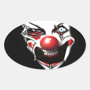 Sticker Ovale Clown malin