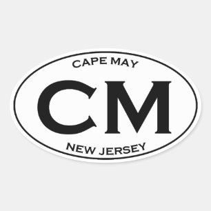 Sticker Ovale CM - Cape May New Jersey Oval Logo
