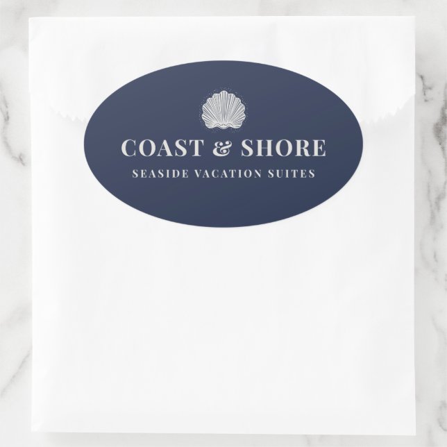 Sticker Ovale Coastal Seashell Brand Logo (Sac)