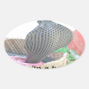 Sticker Ovale Cobra dans le panier Imprimer