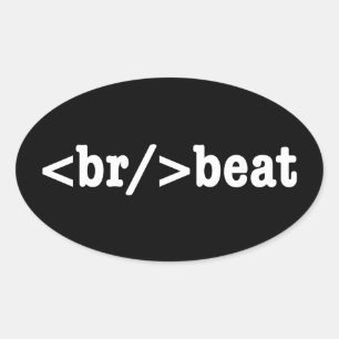 Sticker Ovale code HTML breakbeat
