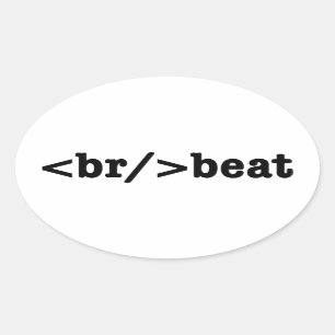 Sticker Ovale code HTML breakbeat