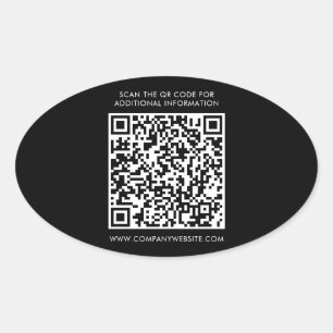 Sticker Ovale Code QR moderne de marketing commercial promotionn