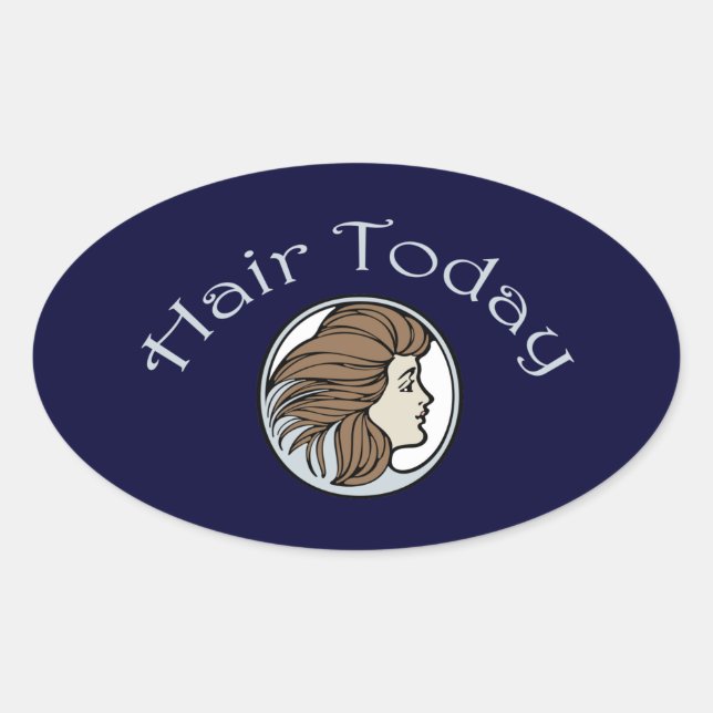 Sticker Ovale Coiffeur (Devant)