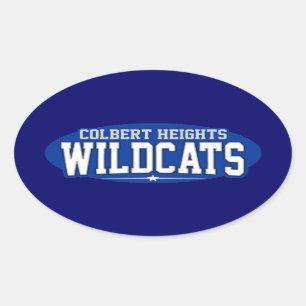 Sticker Ovale Colbert Heights High School; Wildcats