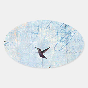 Sticker Ovale Colibri