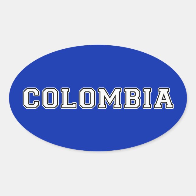 Sticker Ovale Colombie (Devant)
