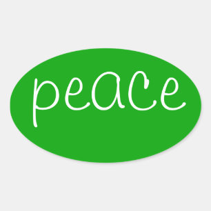 Sticker Ovale Colonne Green Oval Peace