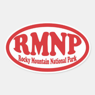 Sticker Ovale Colonne rouge ovale du Parc national des Rocheuses