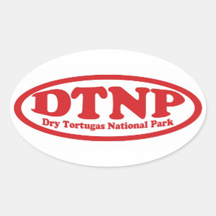 Sticker Ovale Colonne rouge ovale du parc national des Tortugas 