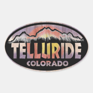 Sticker Ovale Colorado de Telluride colorado drapeau oval autoco