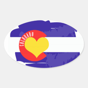Sticker Ovale Colorado Love