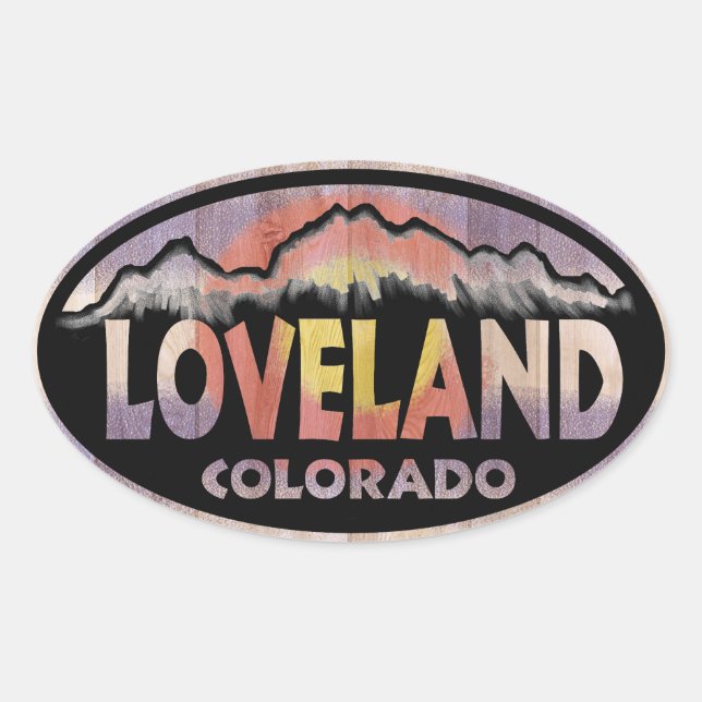 Sticker Ovale Colorado loveland colorado drapeau oval autocollan (Devant)