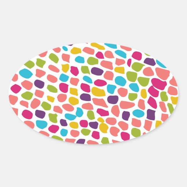 Sticker Ovale coloré modelé (Devant)
