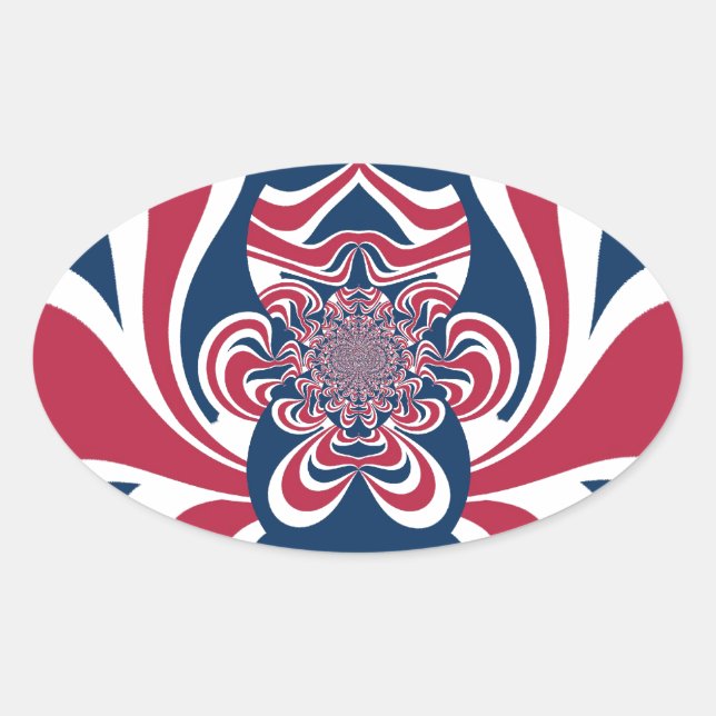 Sticker Ovale Colors unis : Motif mondial coloré (Devant)