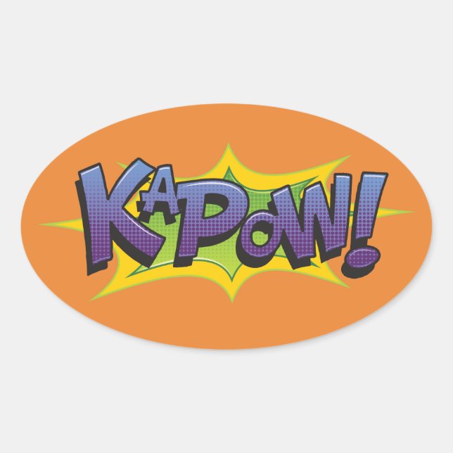 Sticker Ovale Comic KaPow ! (Devant)