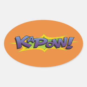 Sticker Ovale Comic KaPow !