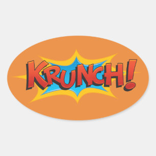 Sticker Ovale Comic Krunch !