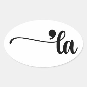 Sticker Ovale Comma La Kamala Harris Ponctuation La Election