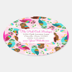 Sticker Ovale Comment maintenant petits hiboux ?