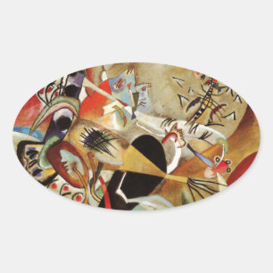 Sticker Ovale Composition de Kandinsky