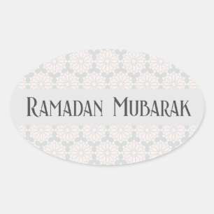 Sticker Ovale Conception d'art islamique élégant