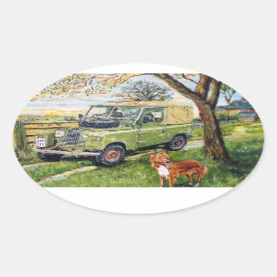 Sticker Ovale Conception de "FERME" d'autocollant de Land Rover
