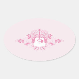 Sticker Ovale Conception de guitare
