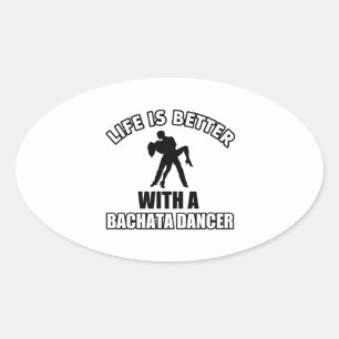Sticker Ovale Conceptions fraîches de Bachata