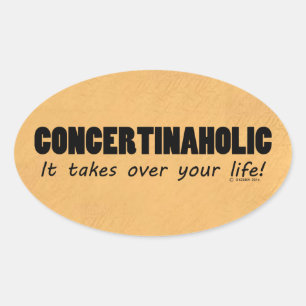 Sticker ovale Concertinaholic Life