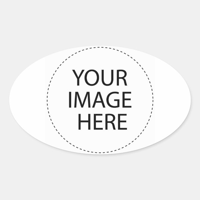 Sticker Ovale Concevez vos propres cadeaux personnalisés - Vide (Devant)