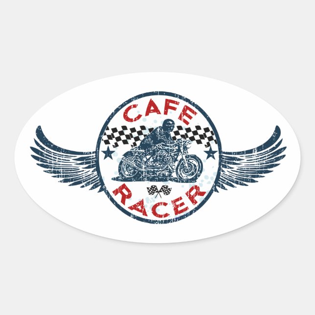 Sticker Ovale Conducteur de café (Devant)