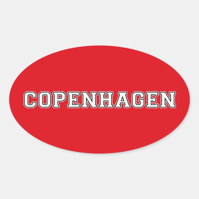 Sticker Ovale Copenhague Danemark (Devant)