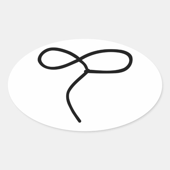 Sticker Ovale Corde de Lasso (Devant)