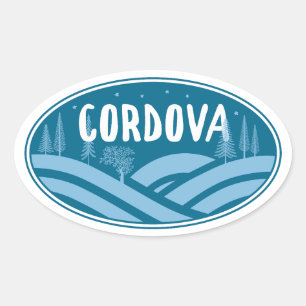 Sticker Ovale Cordova Alaska Outdoors