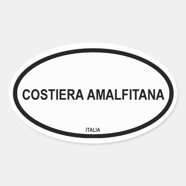 STICKER OVALE COSTIERA AMALFITANA (Devant)